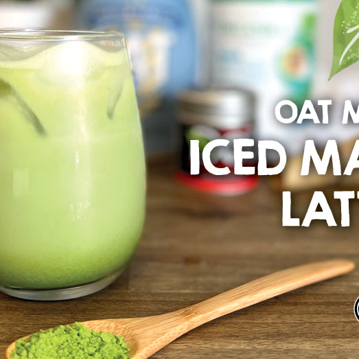 Iced Matcha Latte with Oat Milk