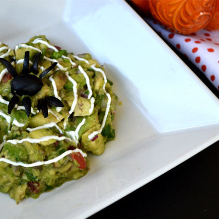 "Spider in a Web" Guacamole with Roma Tomatoes