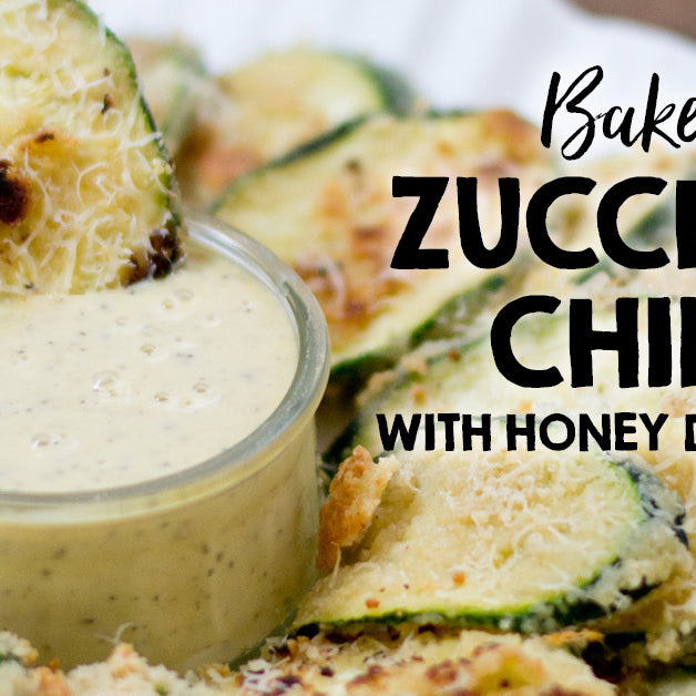 Baked Zucchini Chips With Honey Dijon Dip