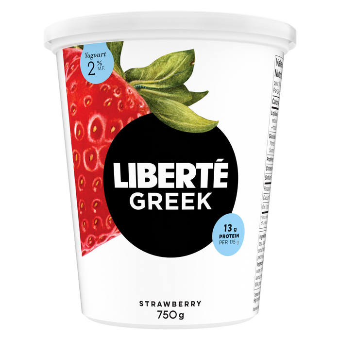 Liberte - Greek Yogurt Strawberry 2%, 750 g