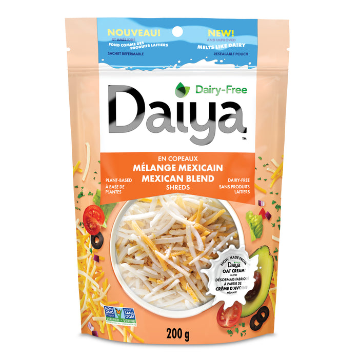 Daiya - Cutting Board Mexican Four Cheese Flavour Blend Shreds, 200 g