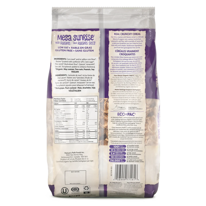 Nature's Path - Organic Mesa Sunrise Raisin, 825 g