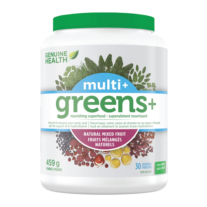 Genuine Health - Greens+ Multi+ Mixed Fruit, 459 g