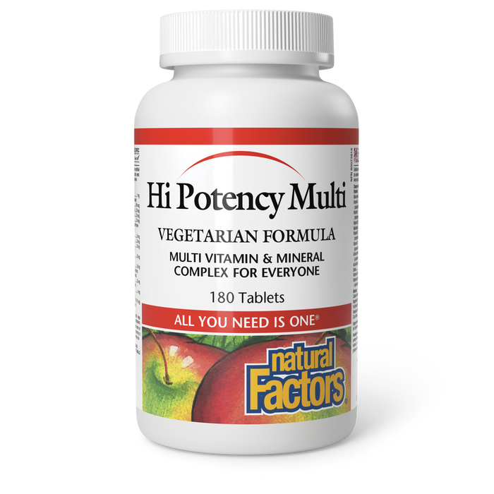 Natural Factors - Hi-Potency Multivitamin, 180 Tablets
