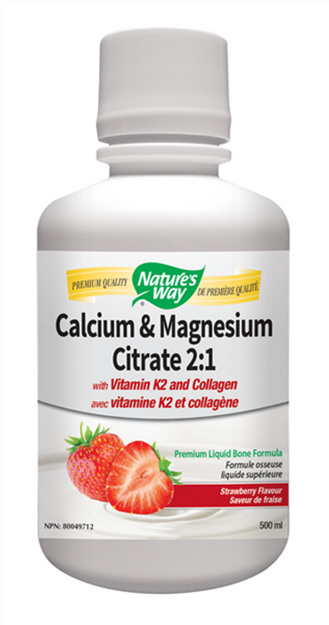 Nature's Way - Cal Mag w/ K2 Strawberry, 500ml