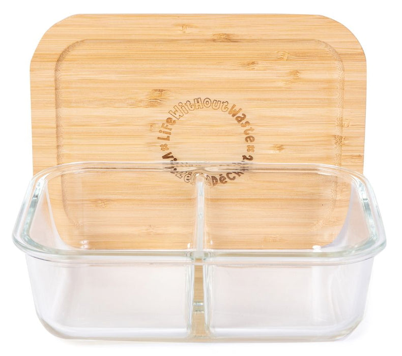 Life Without Waste - Glass 2 Section Container LRG, 1.38kg