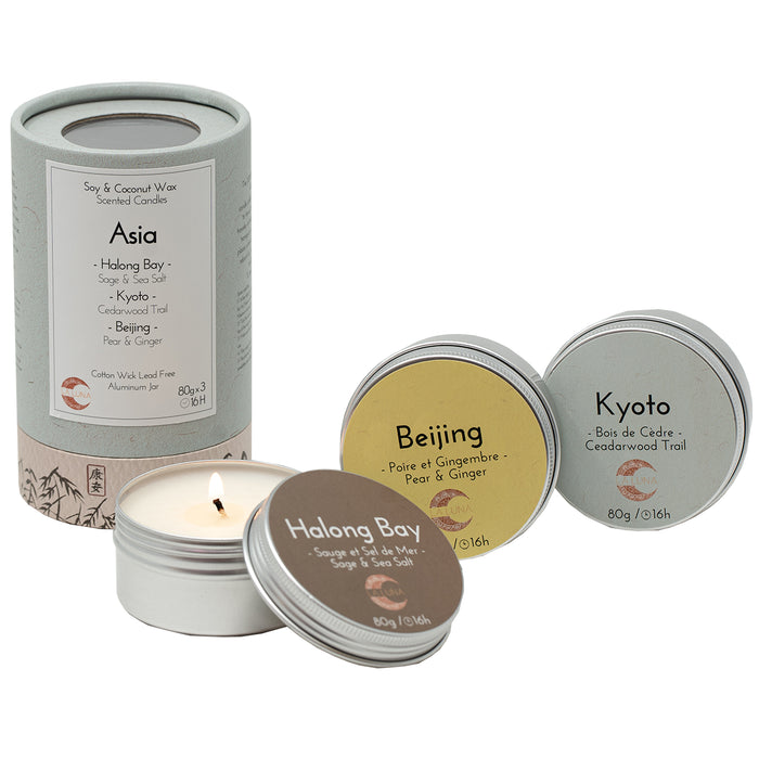 La Luna - Asia Discovery Candle Kit, 3 Pack