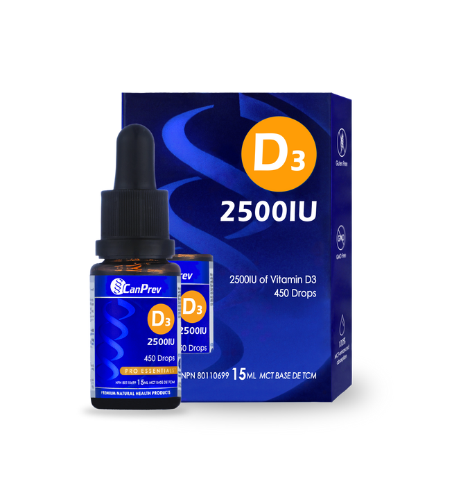 CanPrev - D3 Drops 2500IU, 15 mL