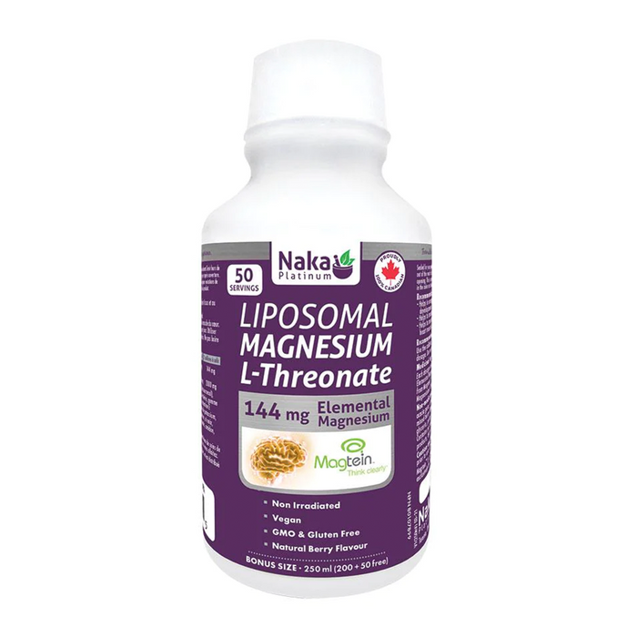 Naka Platinum - Liposomal Mag LThreonate 144mg, 250 mL