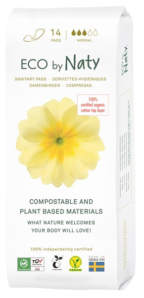 Eco by NATY - Sanitary Pads - Super, 12 Count