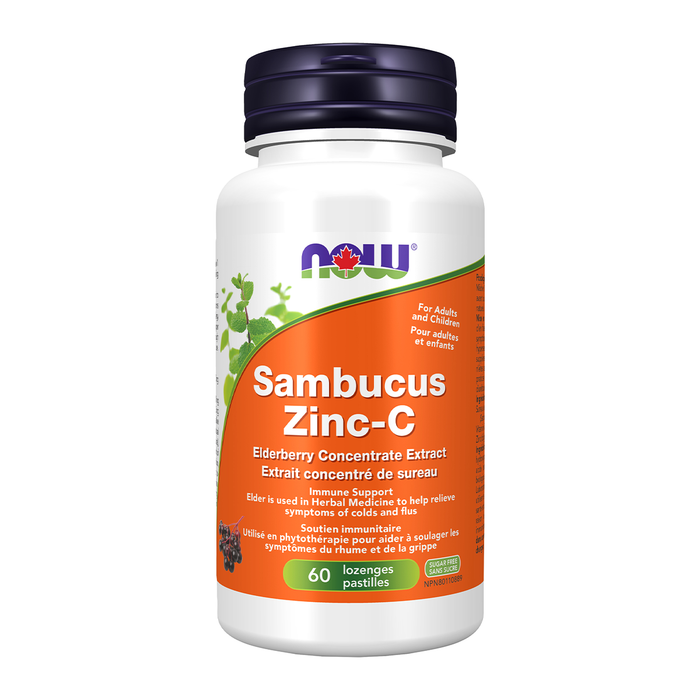 NOW - Sambucus Zinc-C, 60 Lozenges