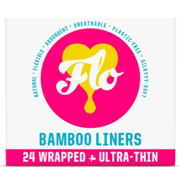 Here We Flo - FLO Bamboo Daily Liners Wrapped, 24 Ct