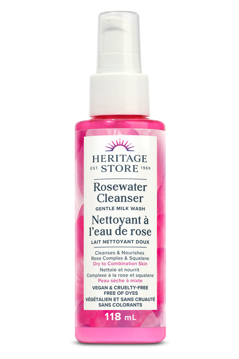 Heritage Products - Rosewater Clean Gentle Milk Wash, 118 mL