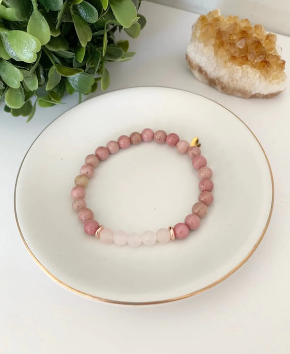 MalaBliss - Rose Quartz - Rhodonite, Each