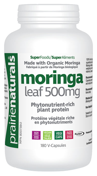 Prairie Naturals - Moringa Leaf Organic, 180 Vcaps