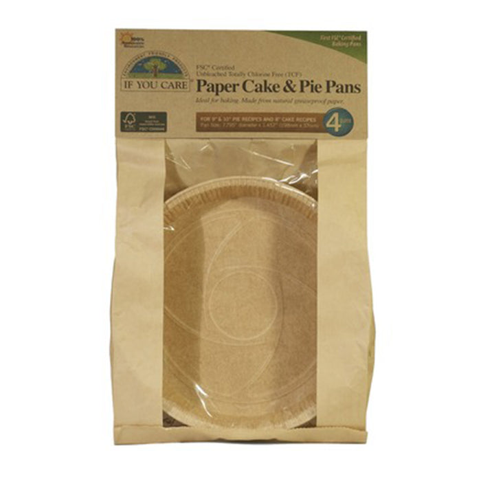 If You Care - Enviro Friendly - Paper Cake/Pie Baking Pans, 4 PK