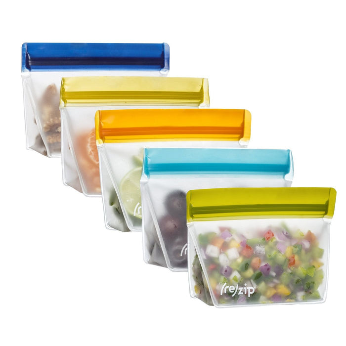 ReZip - Stand-up Reusable Bag Assorted, 5 PK