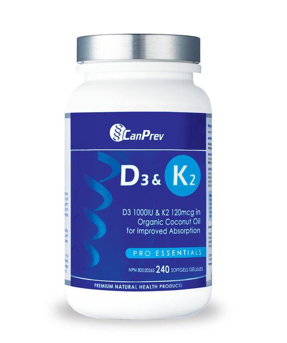 CanPrev - D3 & K2 Org. Coconut Oil, 240 SG