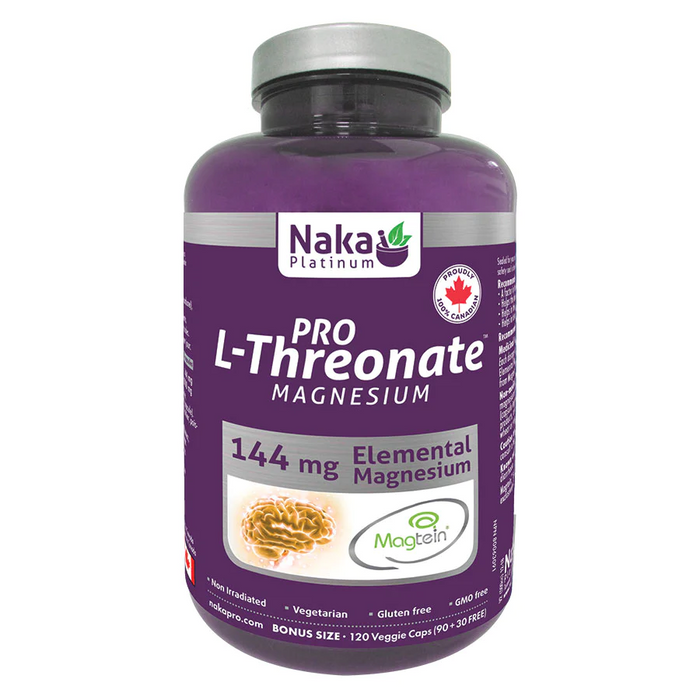 Naka Platinum - Pro L-Threonate Magnesium, 120 VCAPS