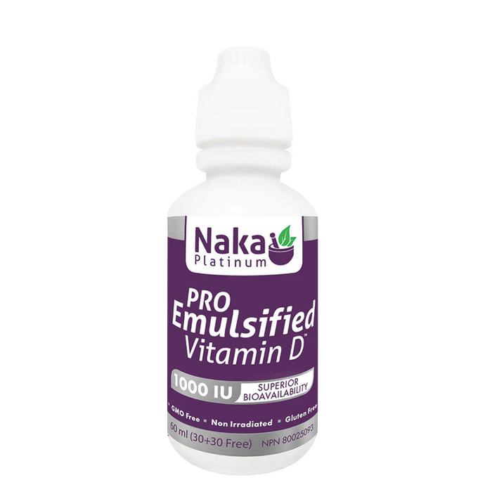 Naka Platinum - Pro Emulsified Vit D 1000IU, 60 ML