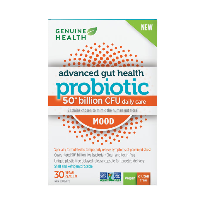 Genuine Health - Advanced Gut Health Mood 50B, 30 CAPS