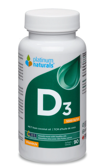 Platinum Naturals - Vitamin D3 1000IU, 90 SG