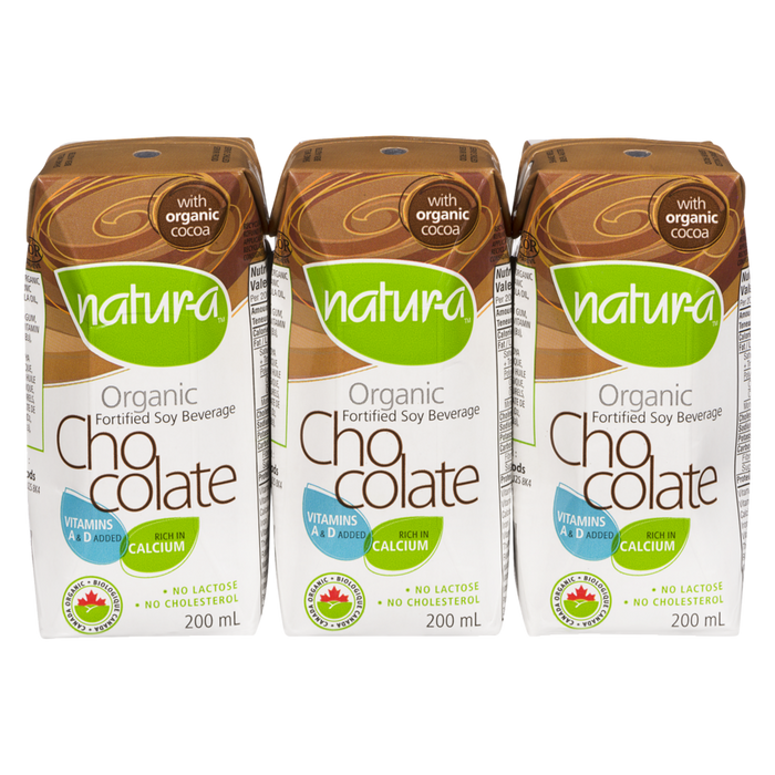 Natur-a - Chocolate Soy Beverage, 3x200 mL