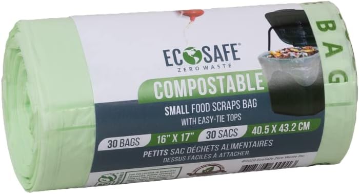 EcoSafe Zero Waste - Compostable Bag, 16" x 17", 30/roll