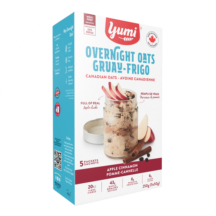 Yumi Organics - Overnight Oats - Apple Cinnamon, 250 g