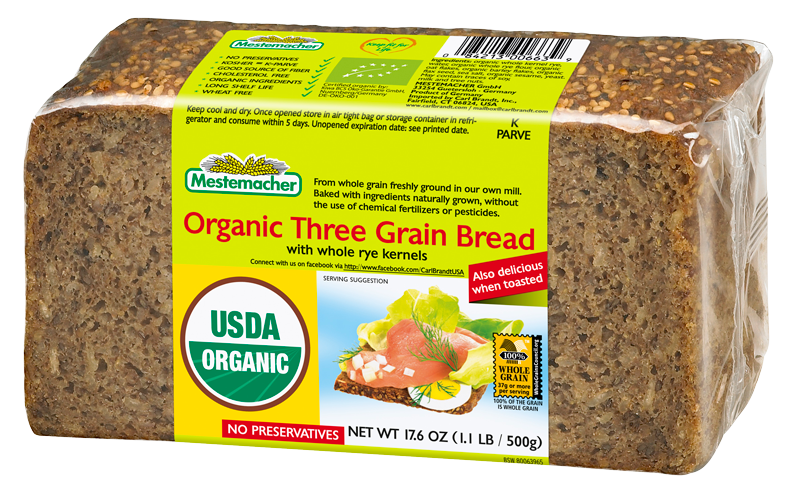 Mestemacher - 3 Grain Bread, 500 g