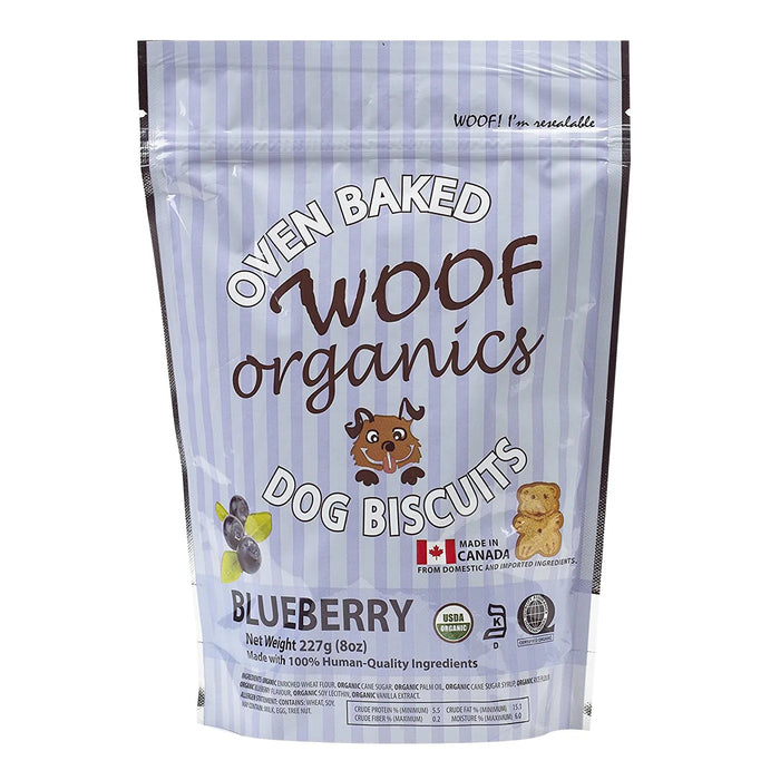 Woof Organics - Dog Biscuits - Blueberry, 227 g