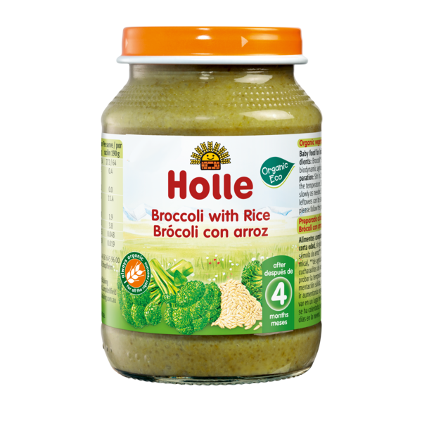 Holle - Organic Jar - Broccoli with Rice, 190 g