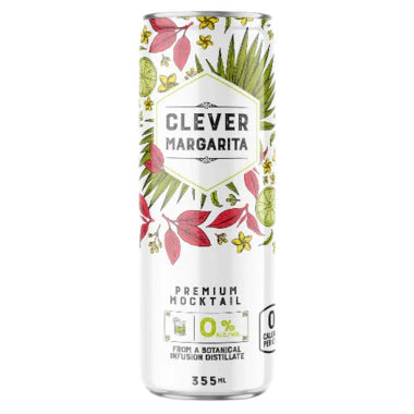 Clever Mocktails - Margarita Non-Alcoholic Zero Calorie, 355 mL