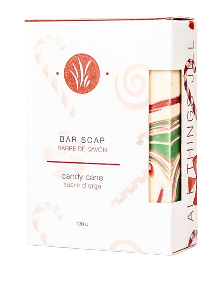 All Things Jill - Bar Soap - Candy Cane, 130 g