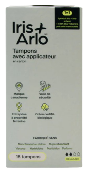 Iris + Arlo - Applicator Tampons - Regular, 16 Count