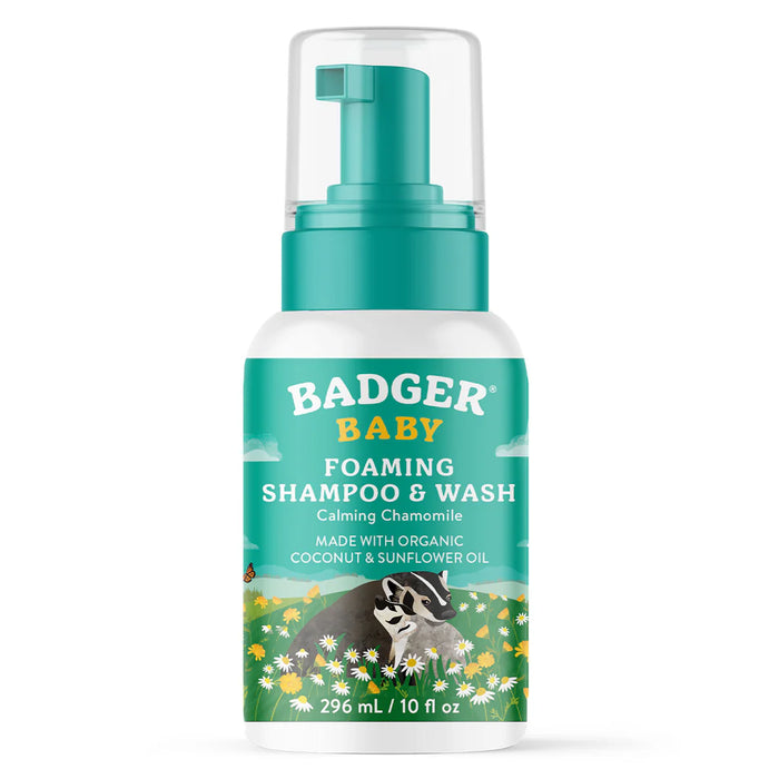 Badger - Baby Foaming Shampoo & Wash, 296 mL