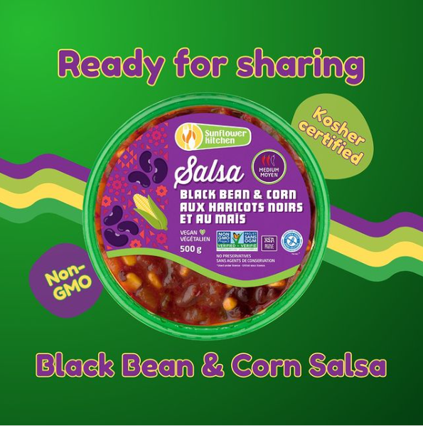 Sunflower Kitchen - Black Bean & Corn Salsa, 500 g