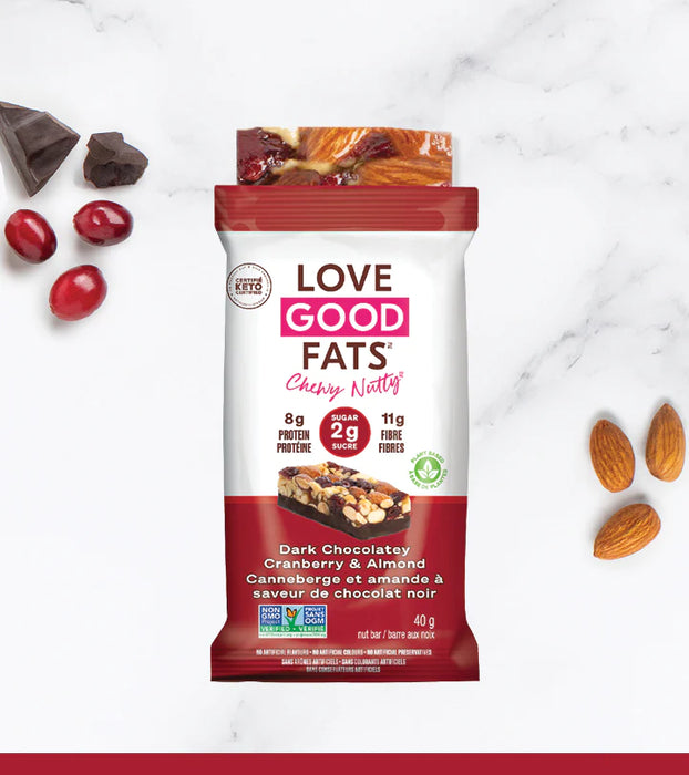 Love Good Fats - Chewy Nutty Dark Choc Cranberry, 4x40 g
