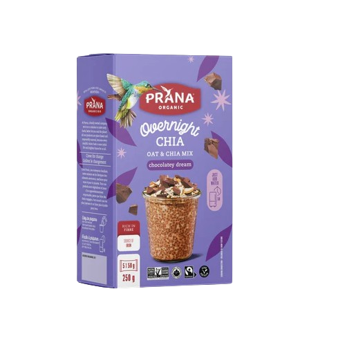 Prana - Overnight Chia - Chocolate Dream, 5x50 g