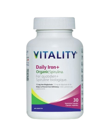 Vitality Products - Daily Iron + Organic Spirulina, 30 VCAP