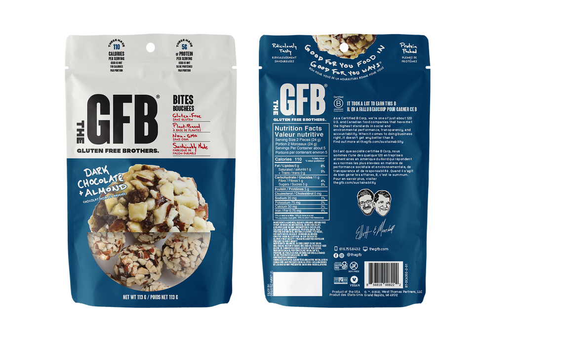 Gluten Free Bar - Dark Chocolate Almond Bites, 113 g