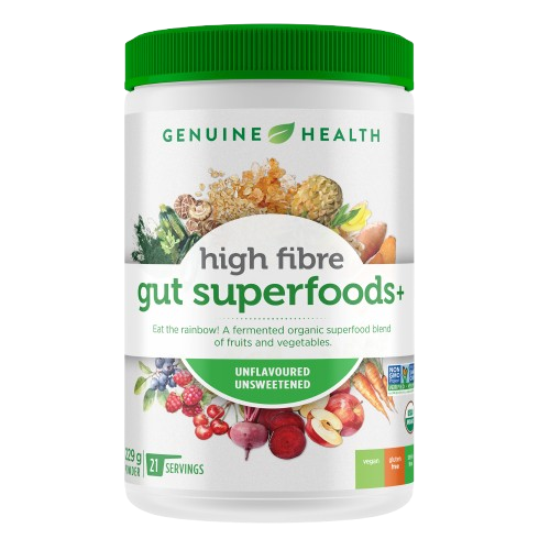 Genuine Health - High Fibre Gut Superfoods+ Unflavoured, 229 g