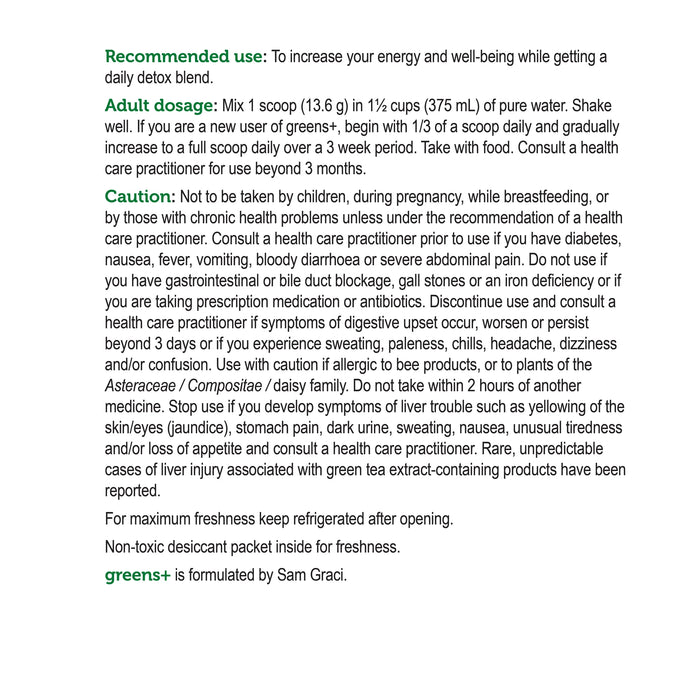 Genuine Health - Greens+ Detox Lemon, 408 g