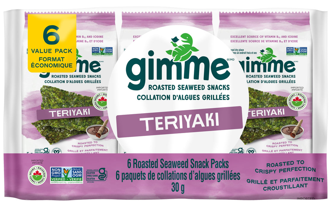Gimme Roasted Seaweed Snacks - Teriyaki 6x5 g
