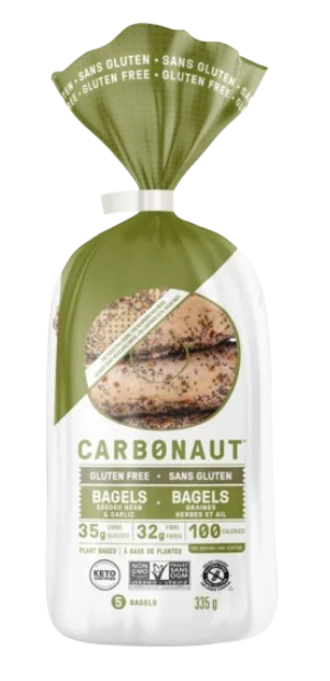 Carbonaut - Gf Seeded & Garlic Herb Bagel, 335 g