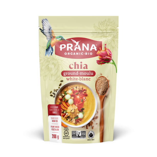 Prana - Ground White Chia Seeds, 200 g