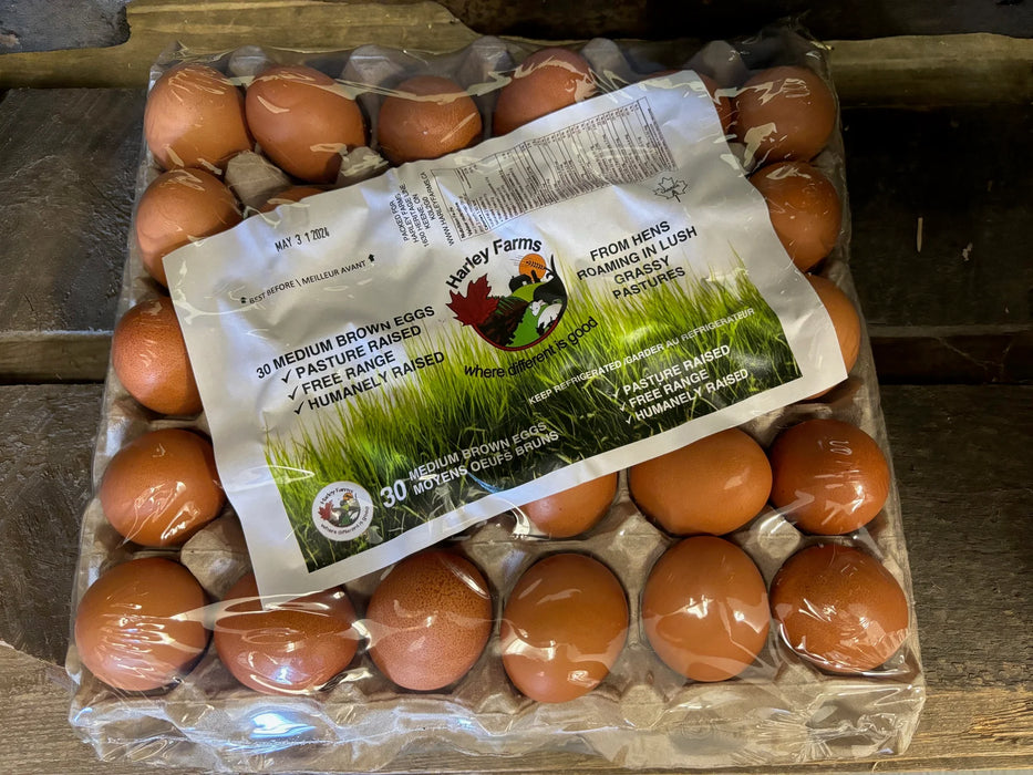 Harley Farms - Pastured Brown Eggs, 30 Medium