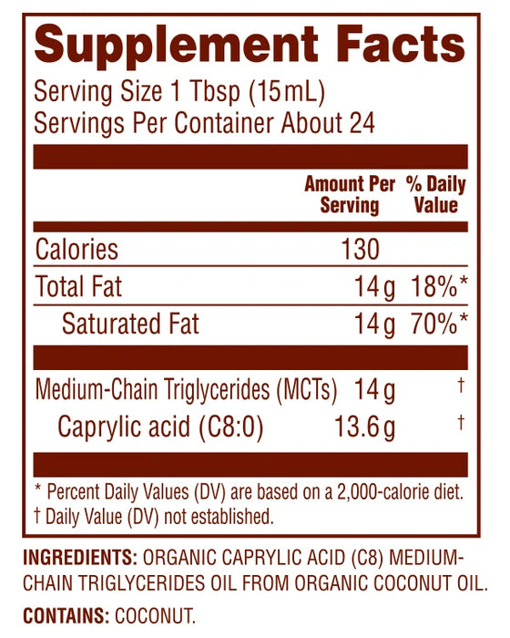 Nutiva - C8 MCT Oil, 355 mL