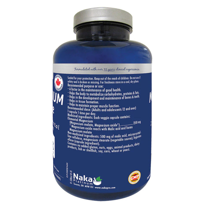 Naka Platinum - Magnesium Malate, 200 Vcaps