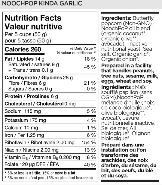 Nooch Pop - Kinda Garlic & Cheesy Popcorn, 120 g